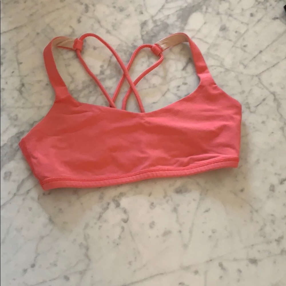 Pink Lululemon Sports Bra Size 4